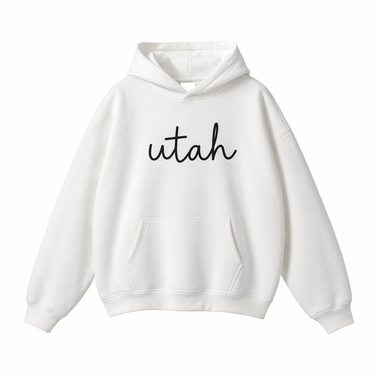 Collection 3 Utah Oversize Fleeced Hoodie - White front