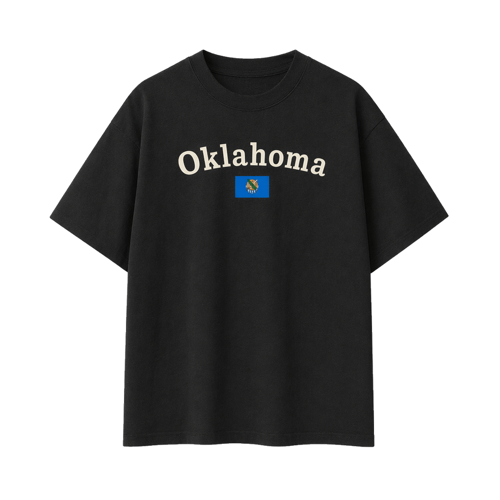 Collection 6 Oklahoma Essential Cotton T-Shirt - Black front