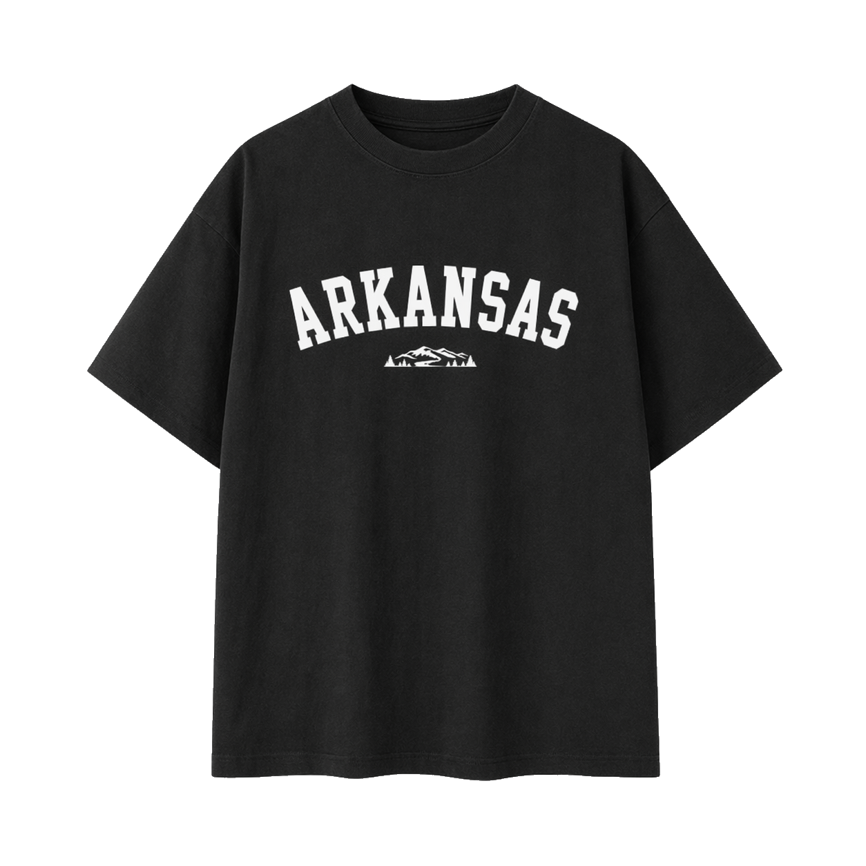 Collection 9 Arkansas Essential Cotton T-Shirt - Black front