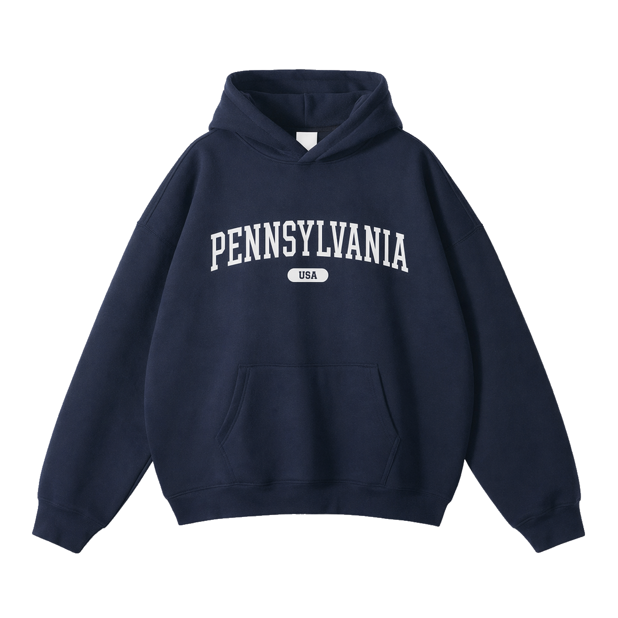 Collection 4 Pennsylvania Oversize Fleeced Hoodie - Navy Blue front