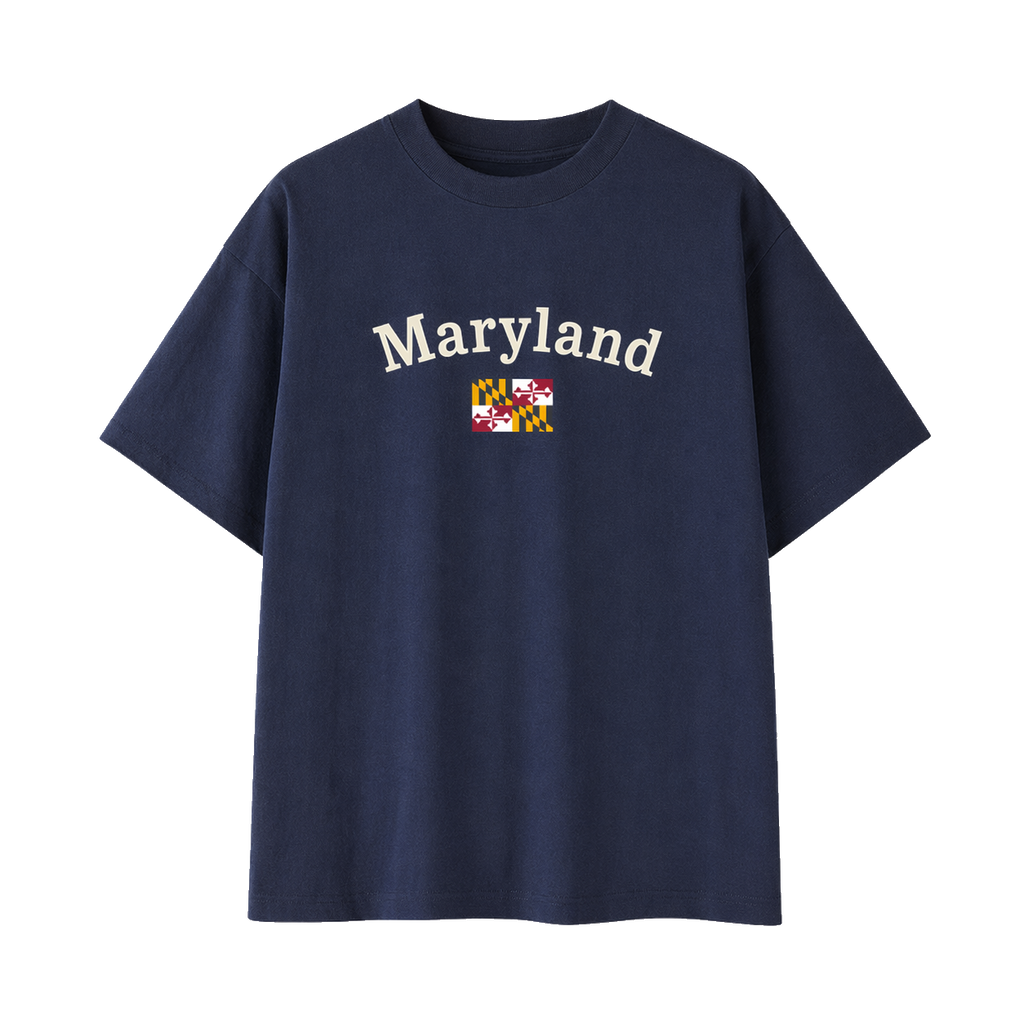 Collection 6 Maryland Essential Cotton T-Shirt - Navy Blue front