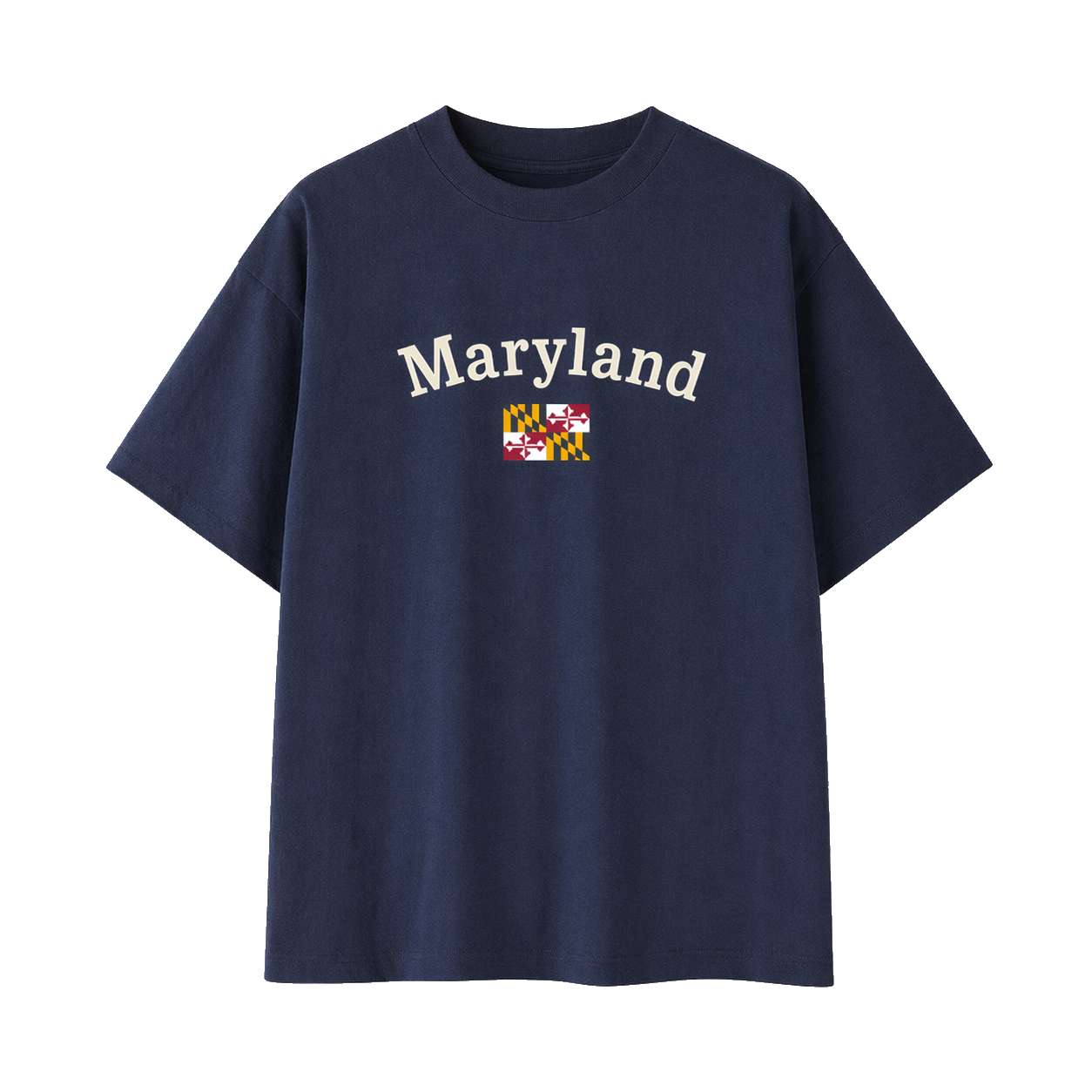 Collection 6 Maryland Essential Cotton T-Shirt - Navy Blue front