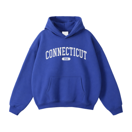 Collection 4 Connecticut Oversize Fleeced Hoodie - Klein Blue front