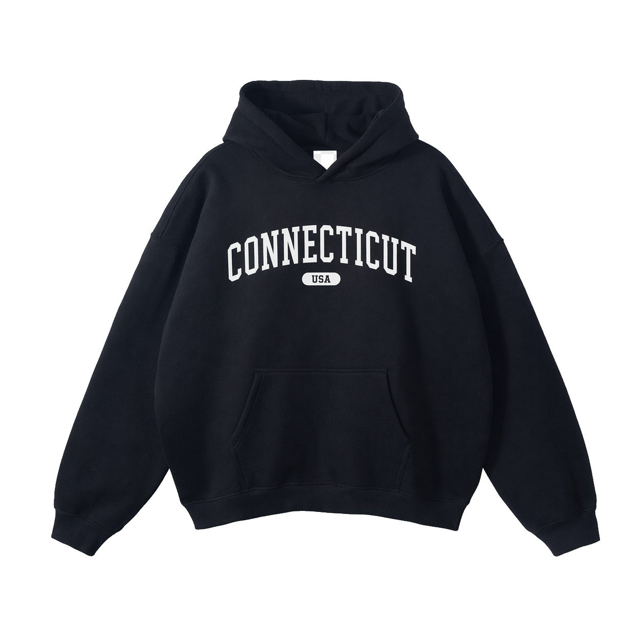 Collection 4 Connecticut Oversize Fleeced Hoodie - Black front