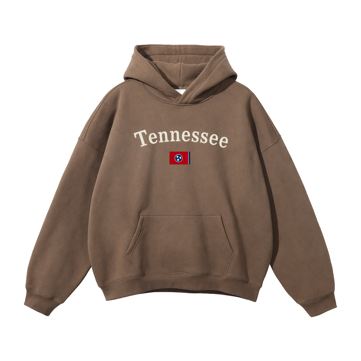 Collection 6 Tennessee Oversize Fleeced Hoodie - Brown front