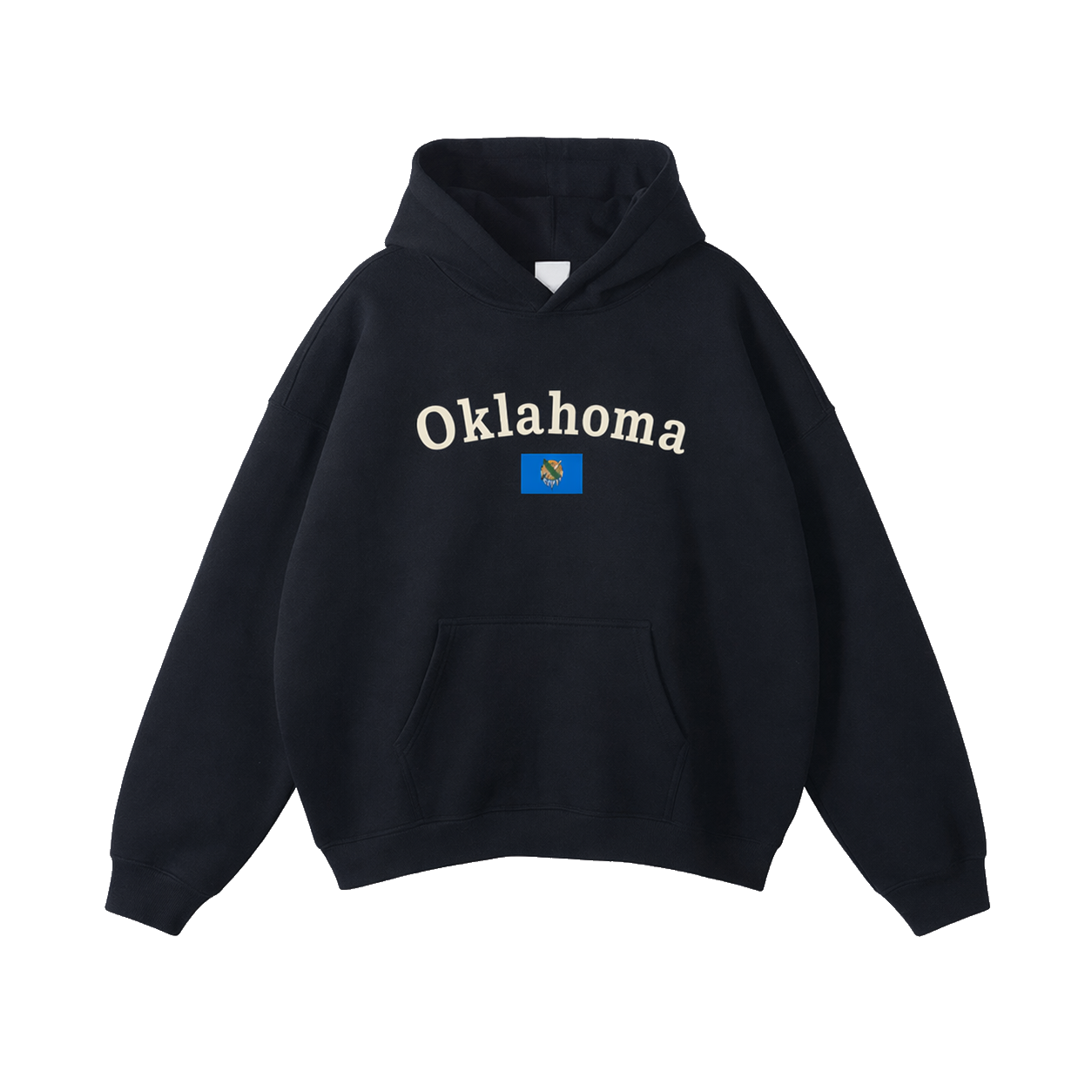 Collection 6 Oklahoma Oversize Fleeced Hoodie - Black front