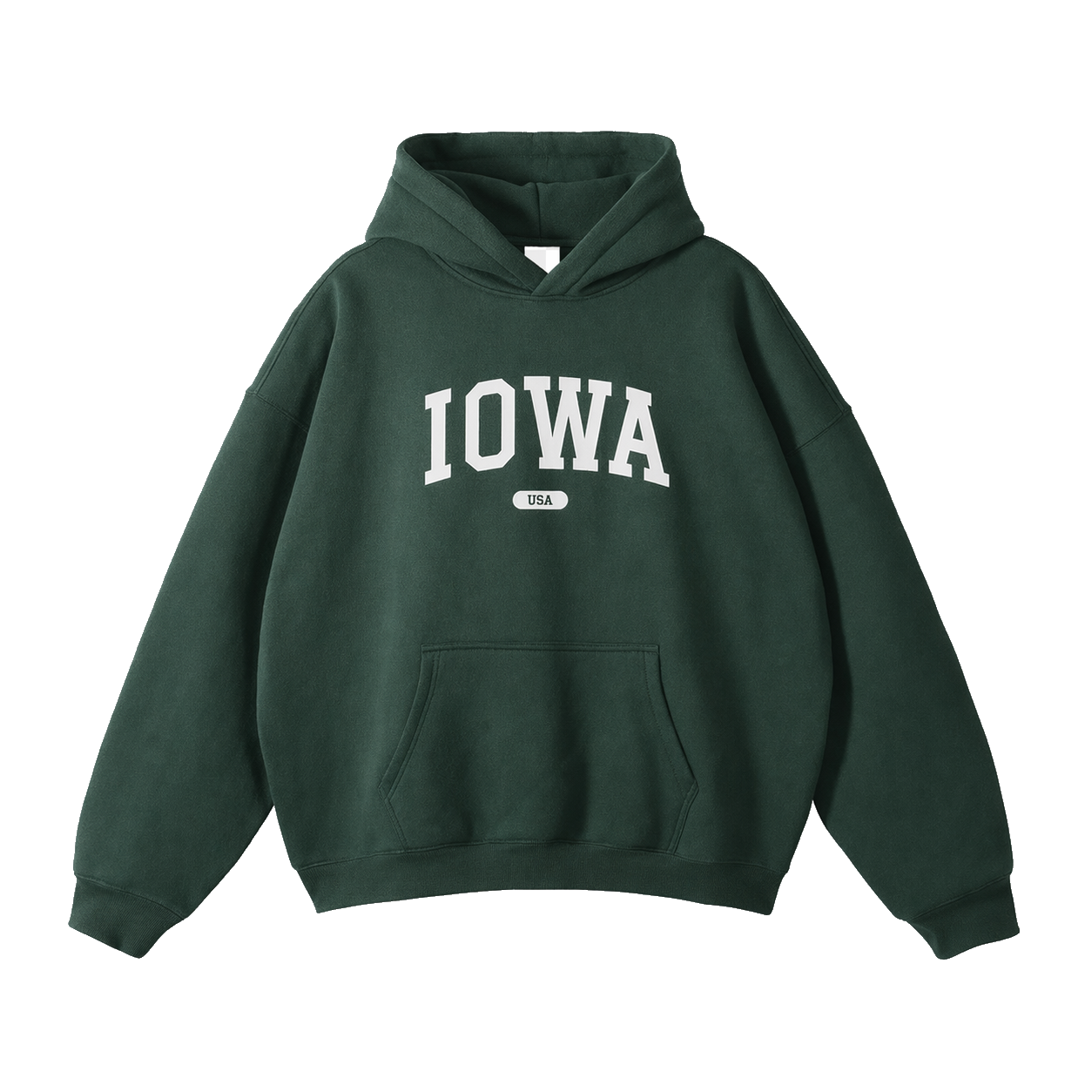 Collection 4 Iowa Oversize Fleeced Hoodie - Eden Green front