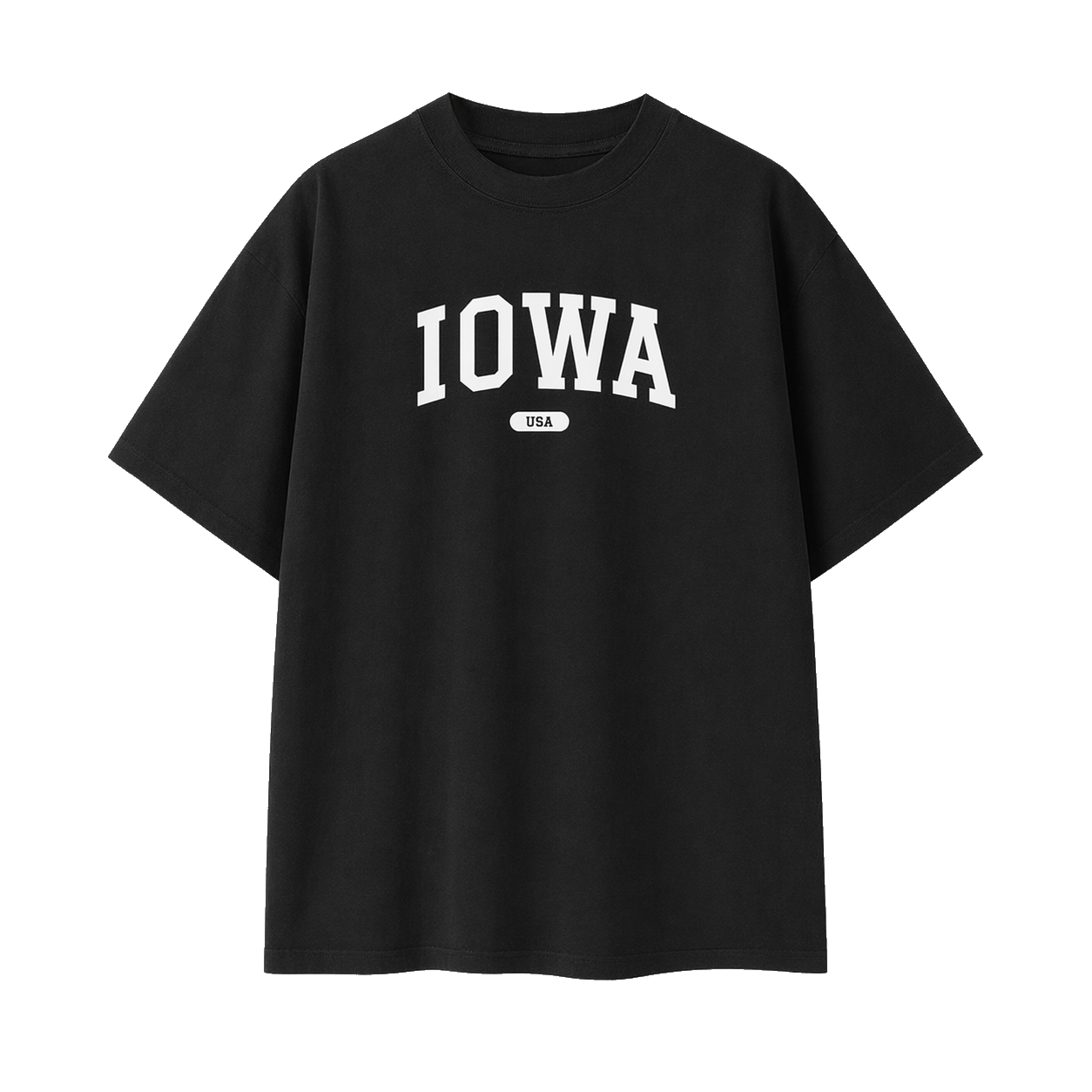 Collection 4 Iowa Essential Cotton T-Shirt - Black front