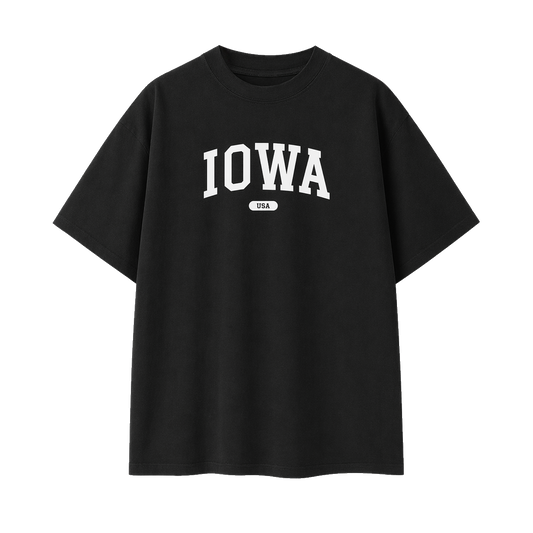 Collection 4 Iowa Essential Cotton T-Shirt - Black front