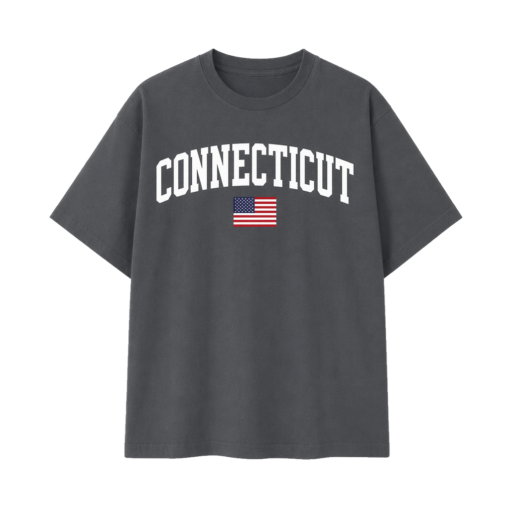 Collection 2 Connecticut Essential Cotton T-Shirt - Dark Gray front