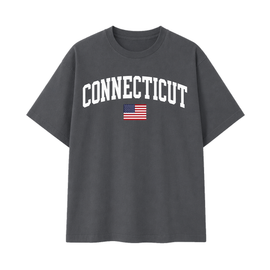 Collection 2 Connecticut Essential Cotton T-Shirt - Dark Gray front