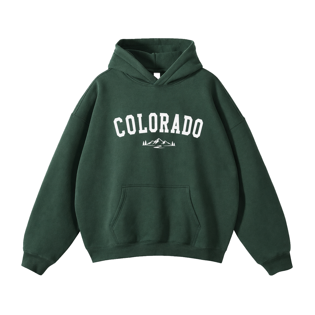 Collection 9 Colorado Oversize Fleeced Hoodie - Eden Green front