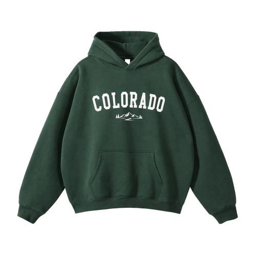 Collection 9 Colorado Oversize Fleeced Hoodie - Eden Green front