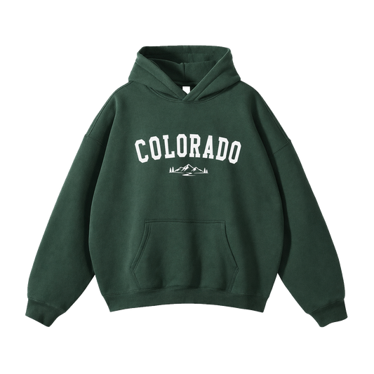 Collection 9 Colorado Oversize Fleeced Hoodie - Eden Green front