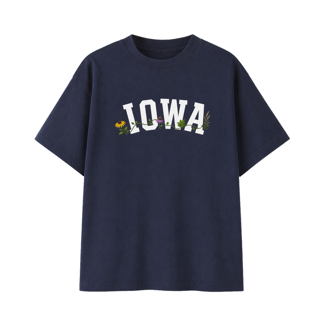 Collection 10 Iowa Essential Cotton T-Shirt - Navy Blue front