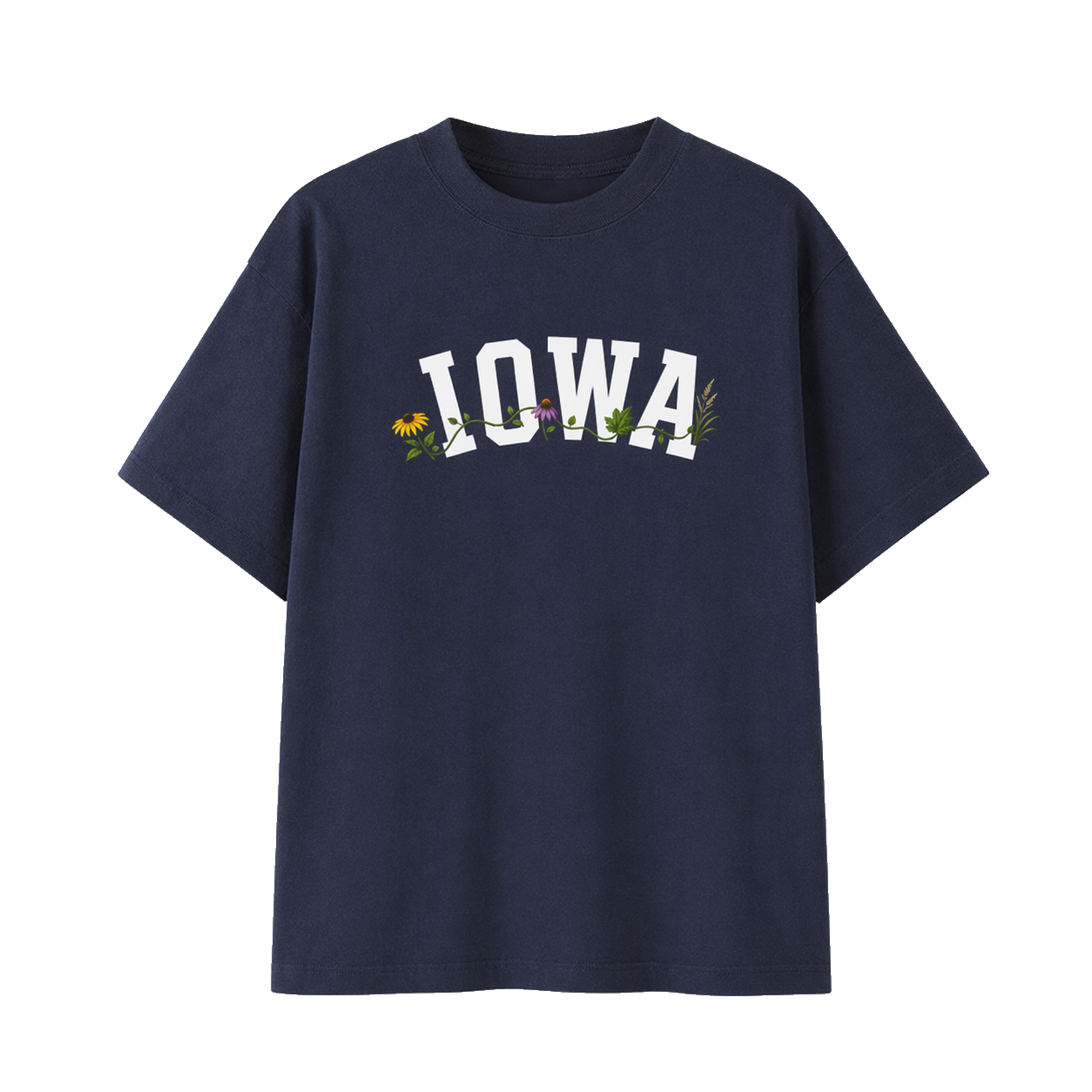 Collection 10 Iowa Essential Cotton T-Shirt - Navy Blue front