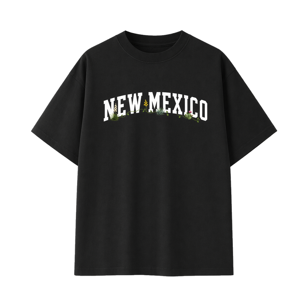 Collection 10 New Mexico Essential Cotton T-Shirt - Black front