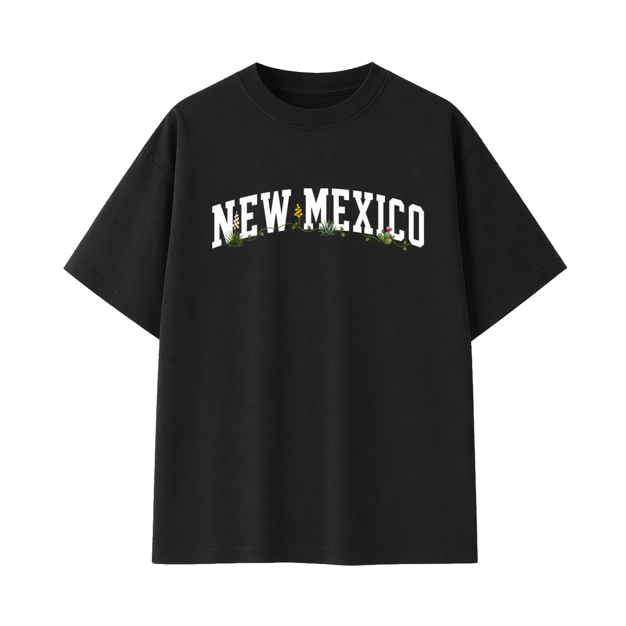 Collection 10 New Mexico Essential Cotton T-Shirt - Black front