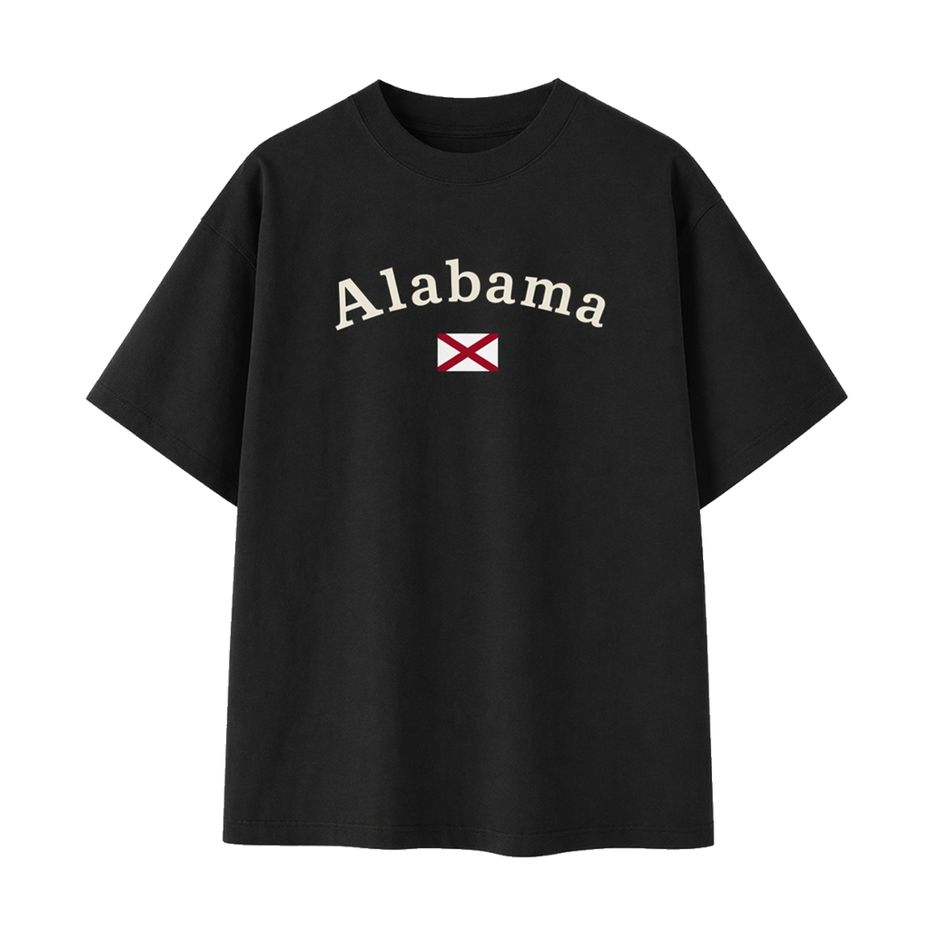 Collection 6 Alabama Essential Cotton T-Shirt - Black front