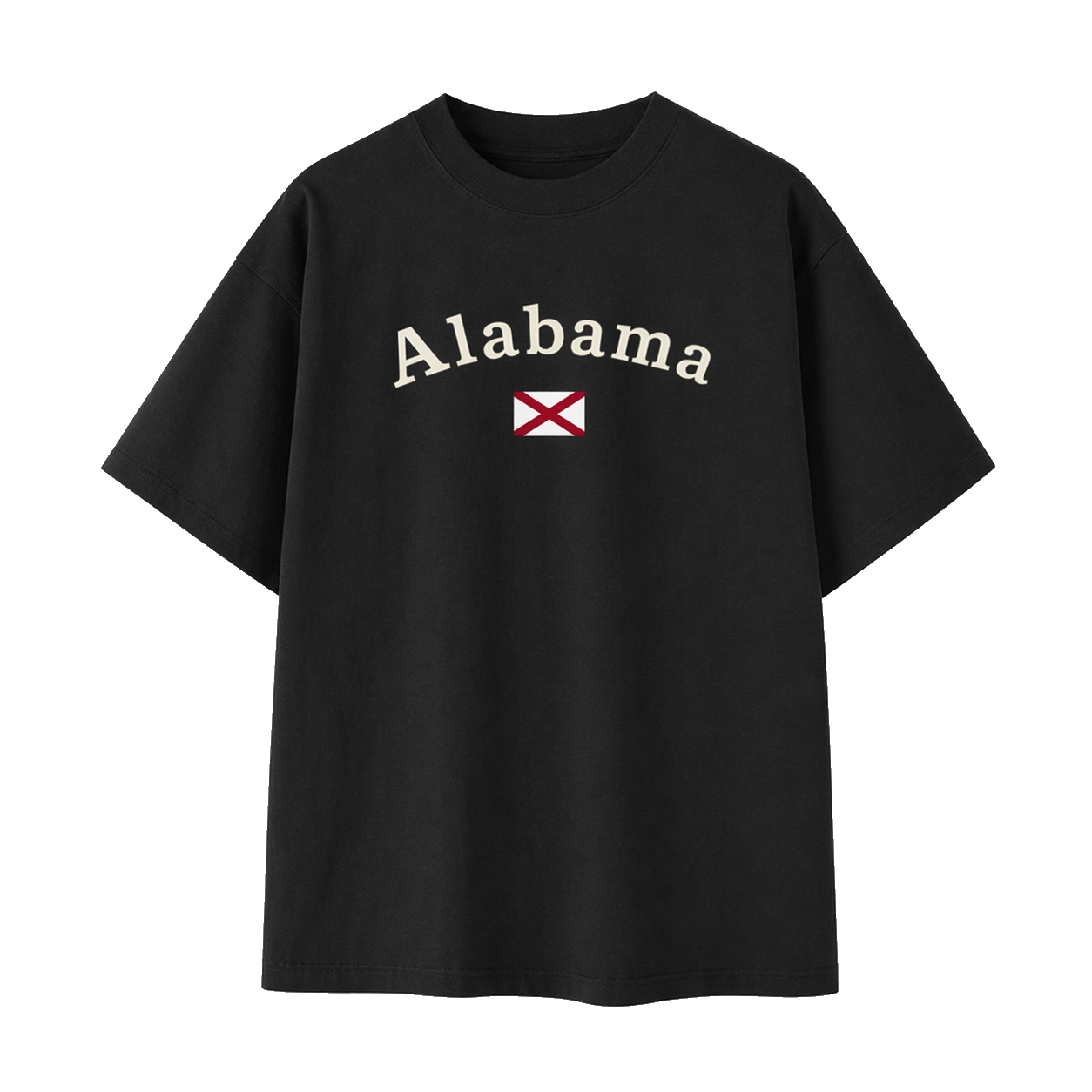Collection 6 Alabama Essential Cotton T-Shirt - Black front