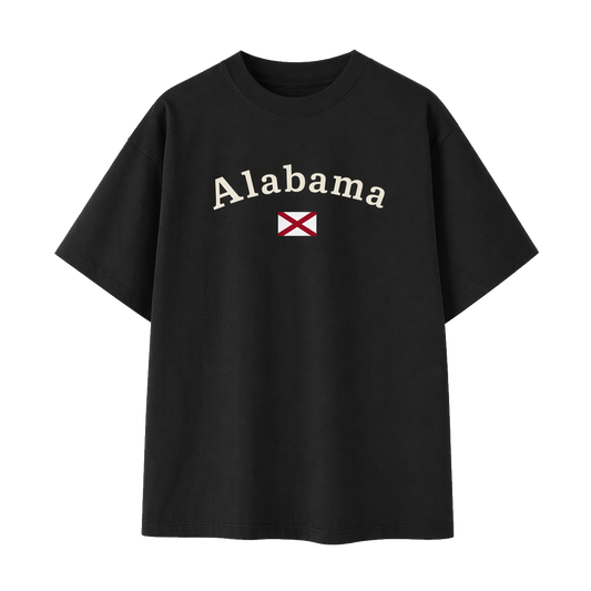 Collection 6 Alabama Essential Cotton T-Shirt - Black front