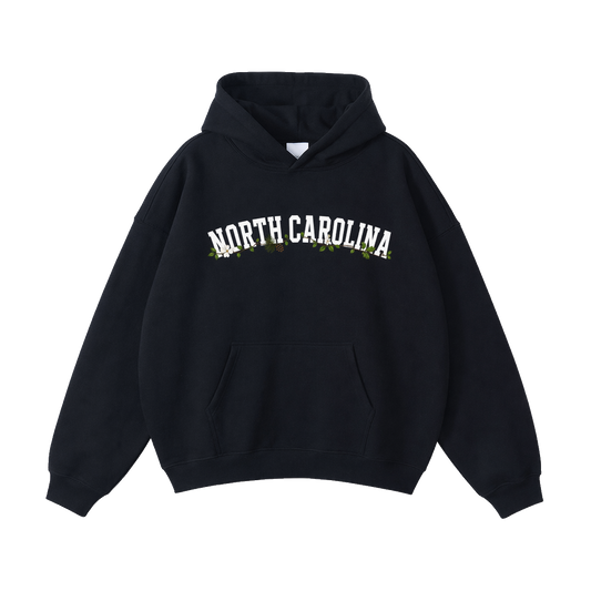 Collection 10 North Carolina Oversize Fleeced Hoodie - Black front