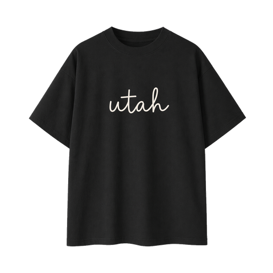 Collection 3 Utah Essential Cotton T-Shirt - Black front