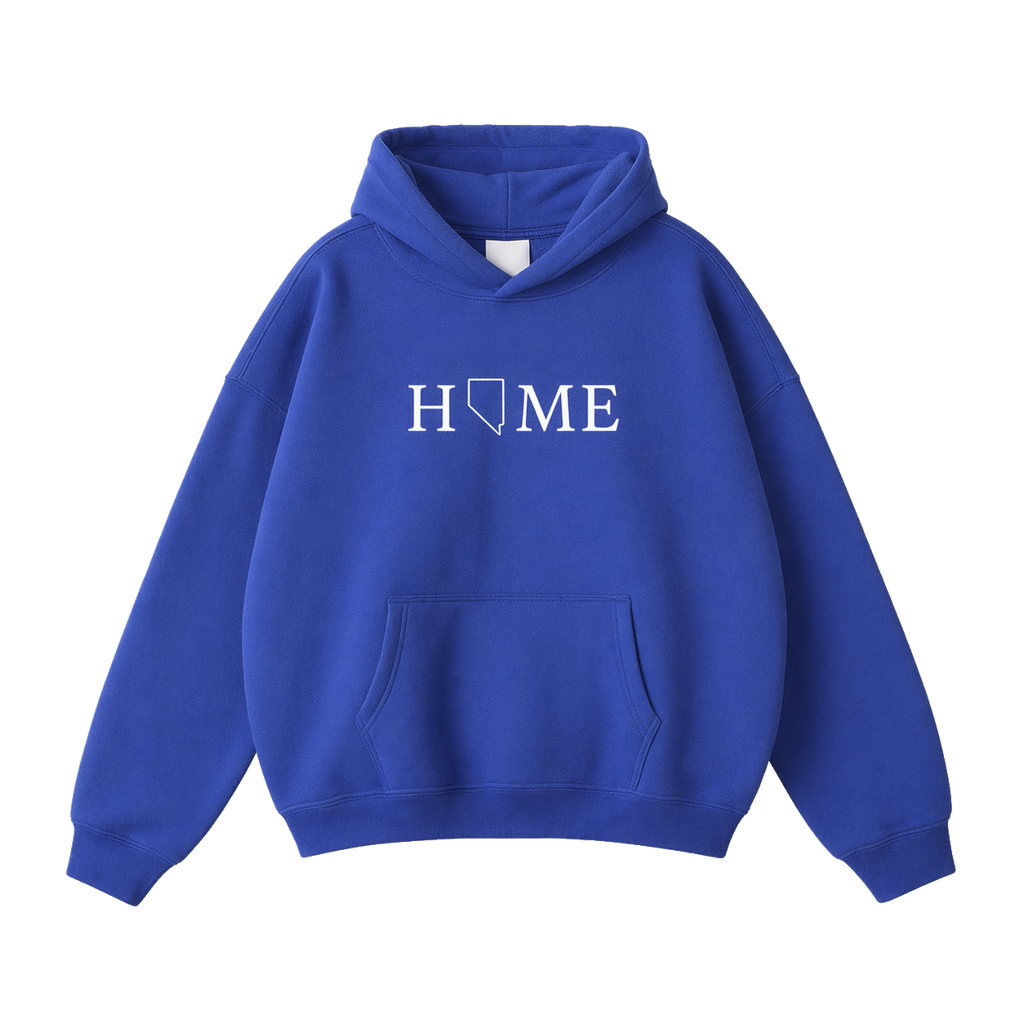 Collection 5 Nevada Oversize Fleeced Hoodie - Klein Blue front