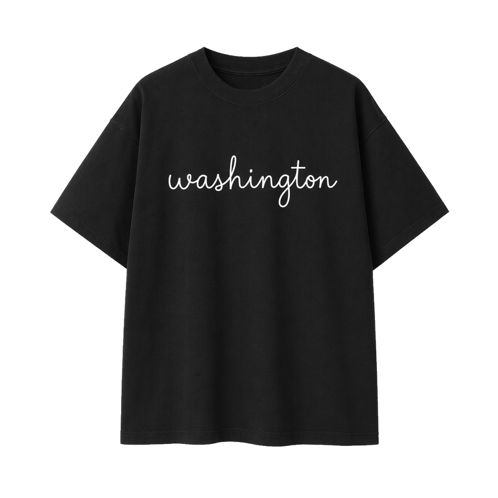 Collection 3 Washington Essential Cotton T-Shirt - Black front