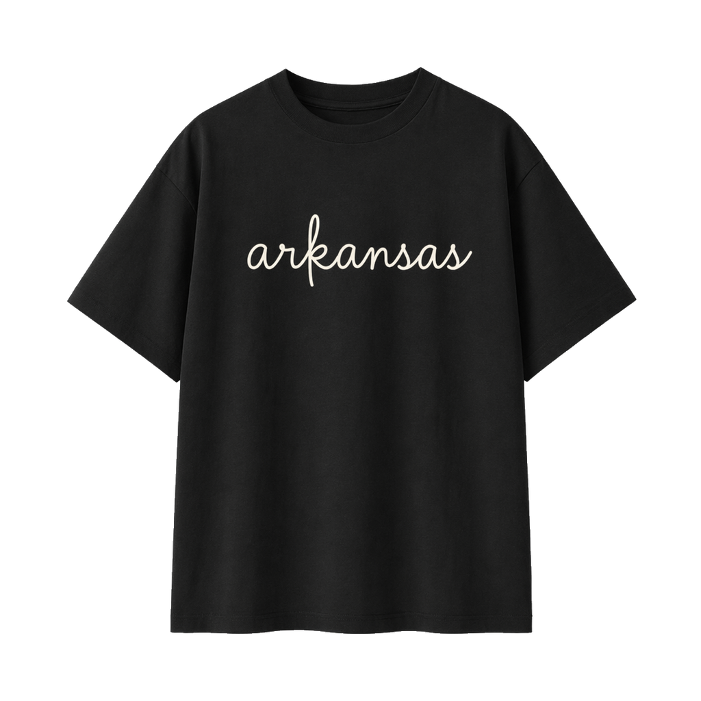 Collection 3 Arkansas Essential Cotton T-Shirt - Black front