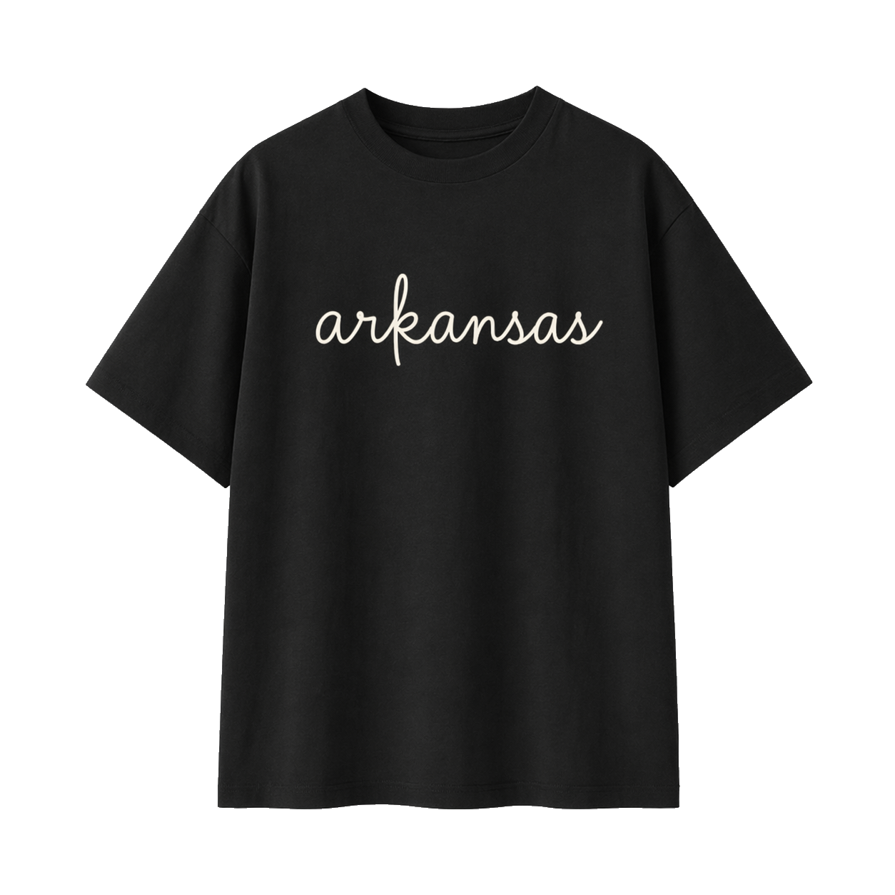 Collection 3 Arkansas Essential Cotton T-Shirt - Black front