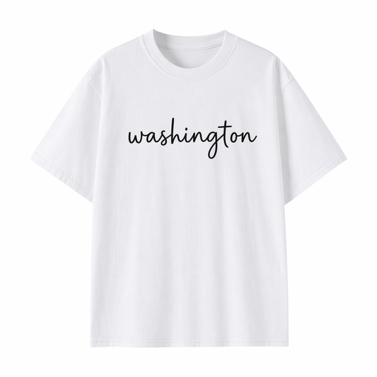 Collection 3 Washington Essential Cotton T-Shirt - White front