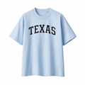 Collection 1 Texas Essential Cotton T-Shirt - Light Blue front