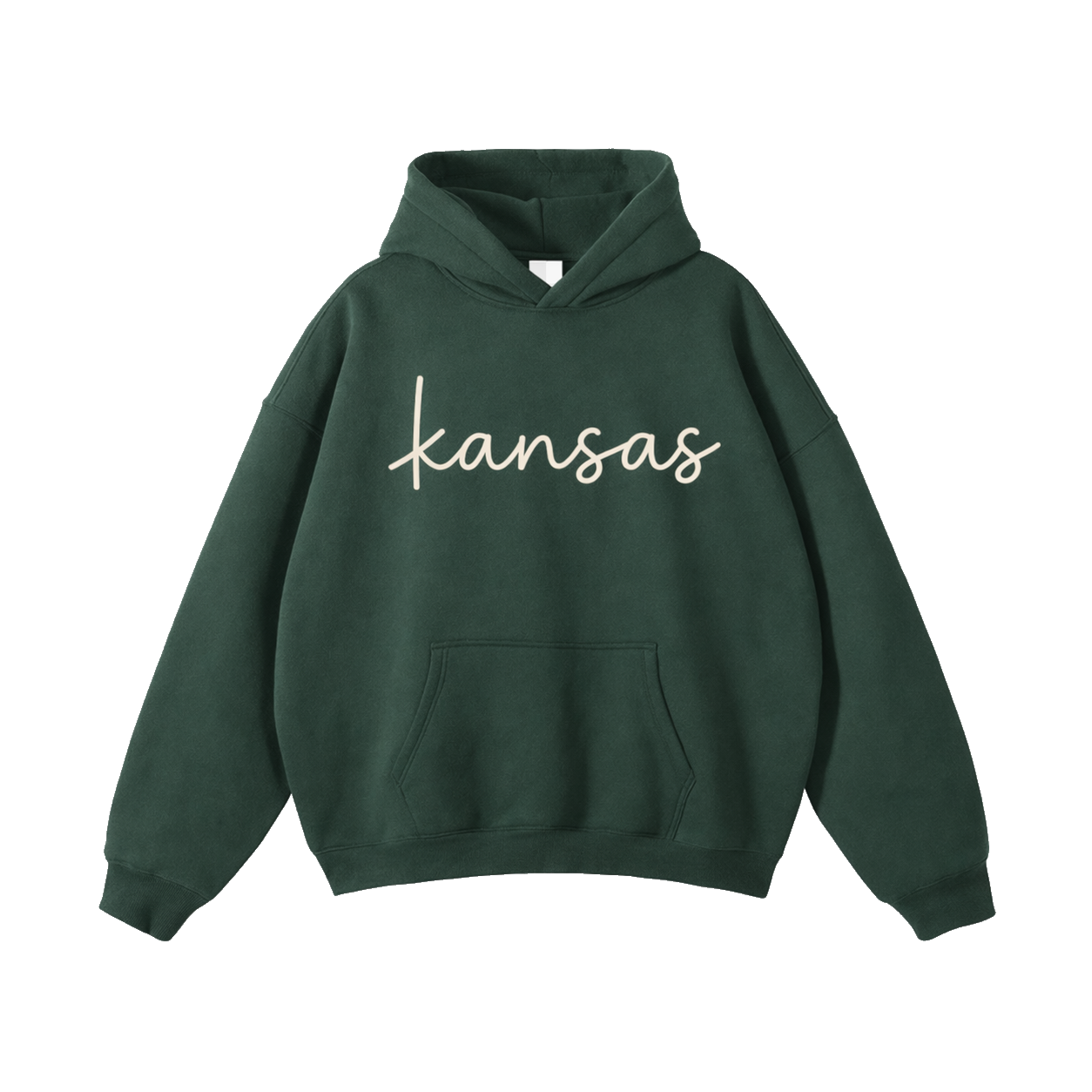 Collection 3 Kansas Oversize Fleeced Hoodie - Eden Green front