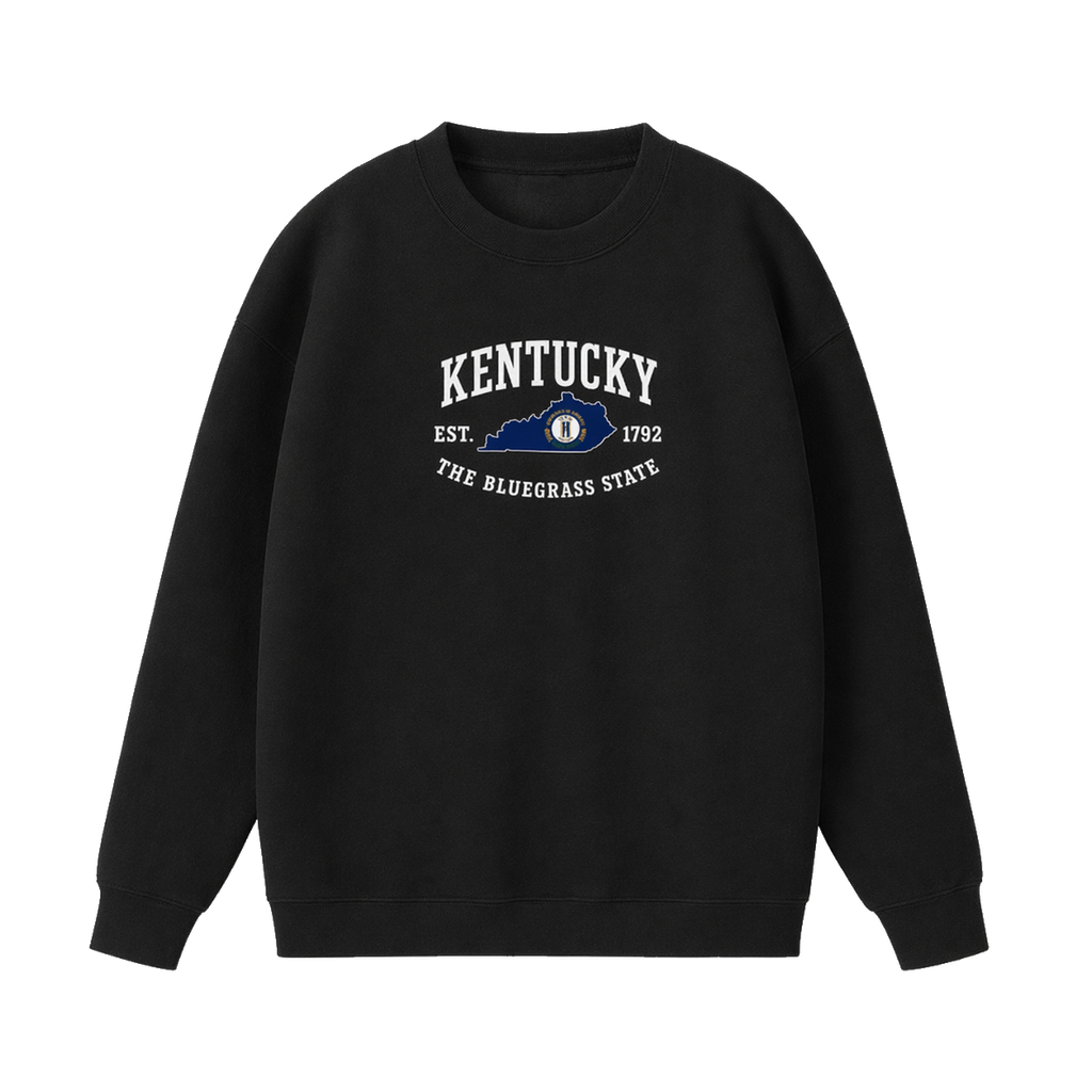 Collection 8 Kentucky Essential Heavyweight Crewneck Sweatshirt - Black front