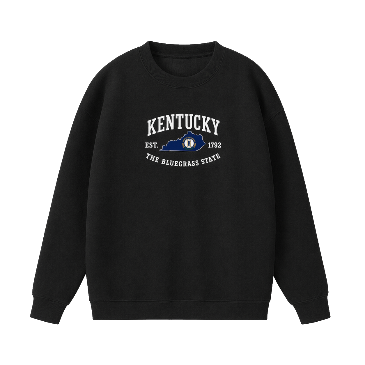 Collection 8 Kentucky Essential Heavyweight Crewneck Sweatshirt - Black front
