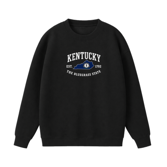 Collection 8 Kentucky Essential Heavyweight Crewneck Sweatshirt - Black front