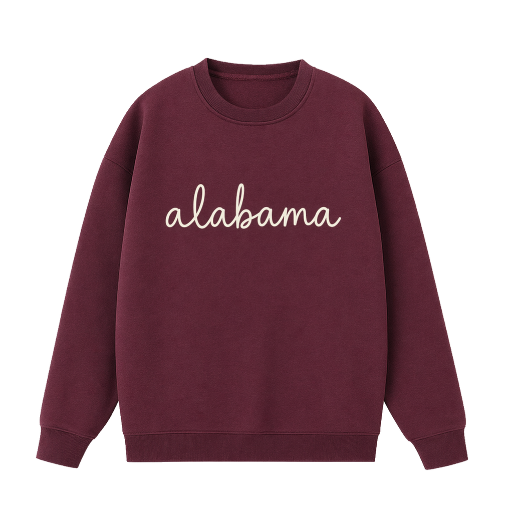 Collection 3 Alabama Essential Heavyweight Crewneck Sweatshirt - Dull Red front