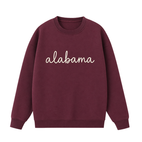 Collection 3 Alabama Essential Heavyweight Crewneck Sweatshirt - Dull Red front