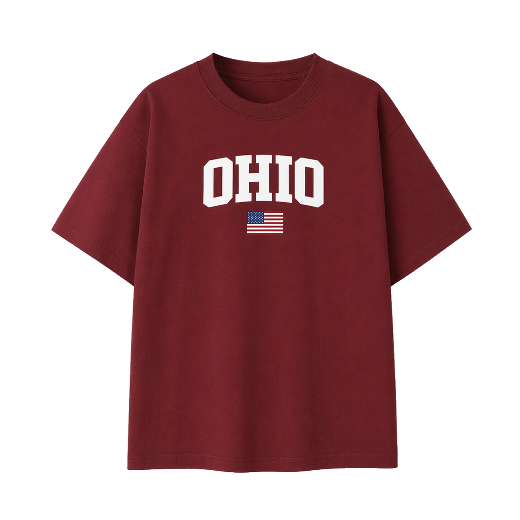 Collection 2 Ohio Essential Cotton T-Shirt - Wine Gray front