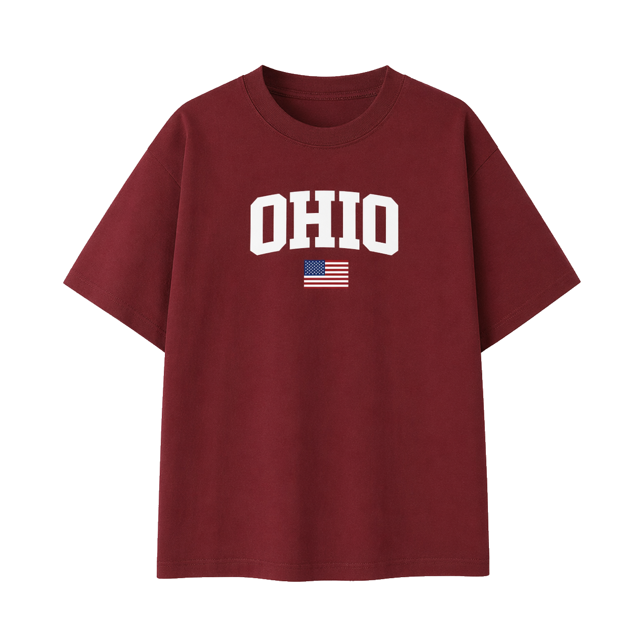 Collection 2 Ohio Essential Cotton T-Shirt - Wine Gray front