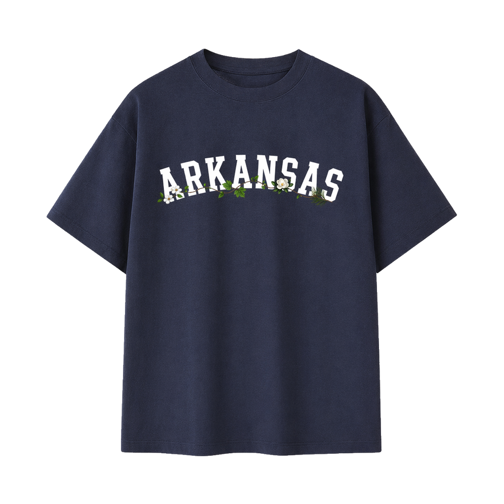 Collection 10 Arkansas Essential Cotton T-Shirt - Navy Blue front