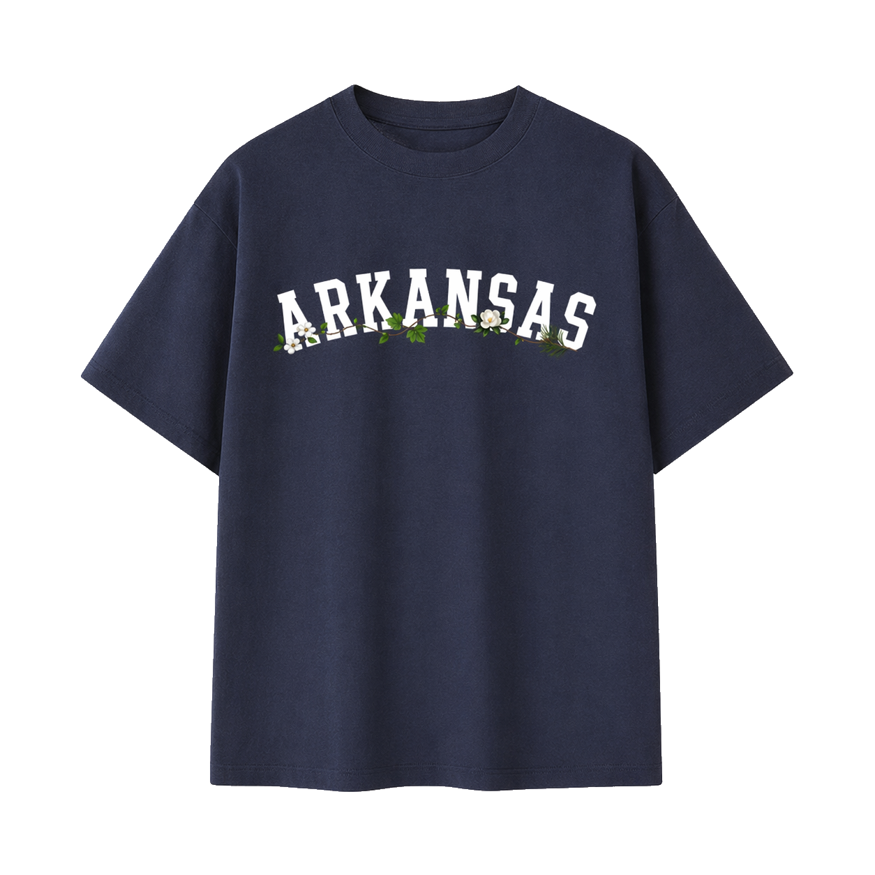 Collection 10 Arkansas Essential Cotton T-Shirt - Navy Blue front