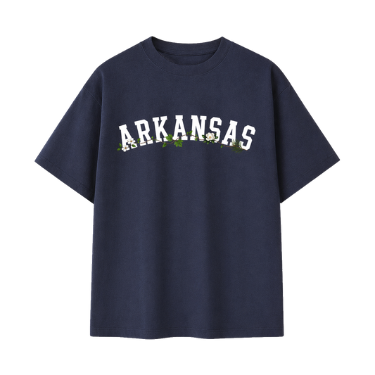 Collection 10 Arkansas Essential Cotton T-Shirt - Navy Blue front