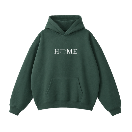 Collection 5 Iowa Oversize Fleeced Hoodie - Eden Green front