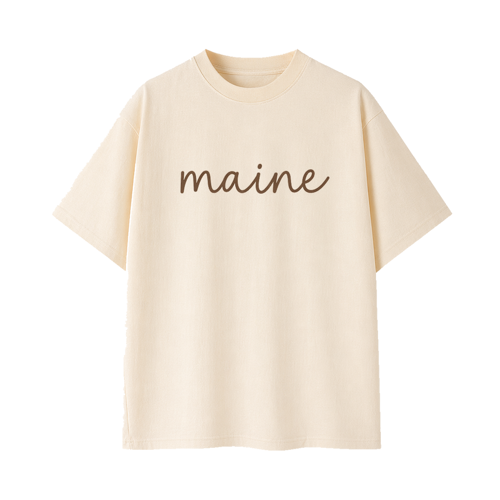 Collection 3 Maine Essential Cotton T-Shirt - Apricot front