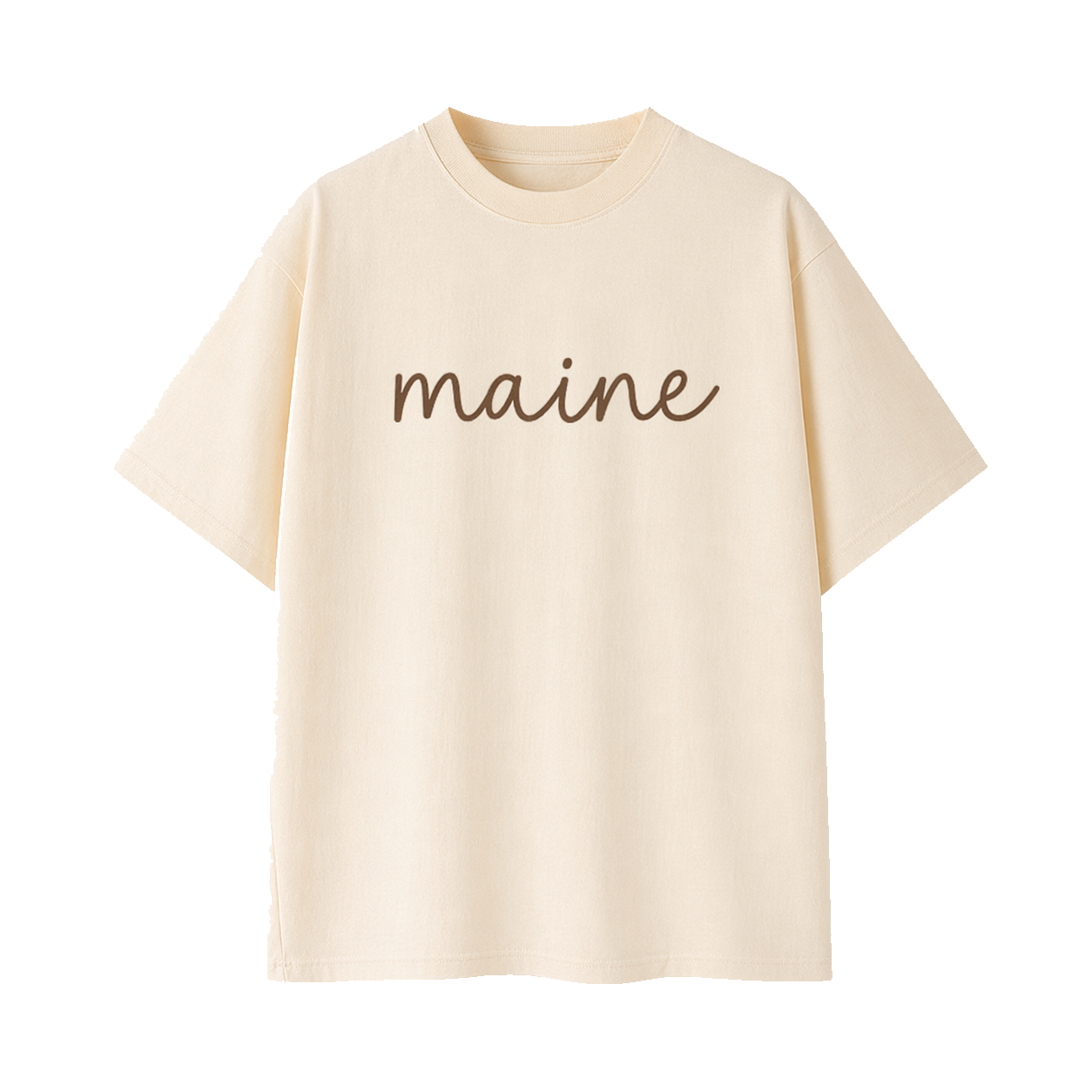 Collection 3 Maine Essential Cotton T-Shirt - Apricot front