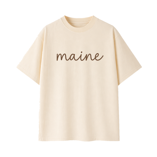 Collection 3 Maine Essential Cotton T-Shirt - Apricot front