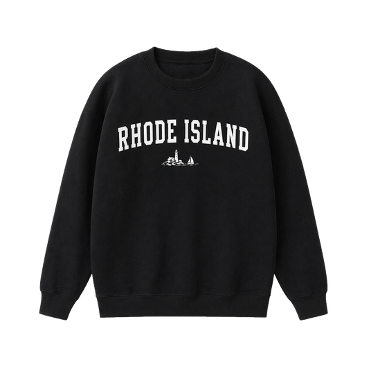 Collection 9 Rhode Island Essential Heavyweight Crewneck Sweatshirt - Black front