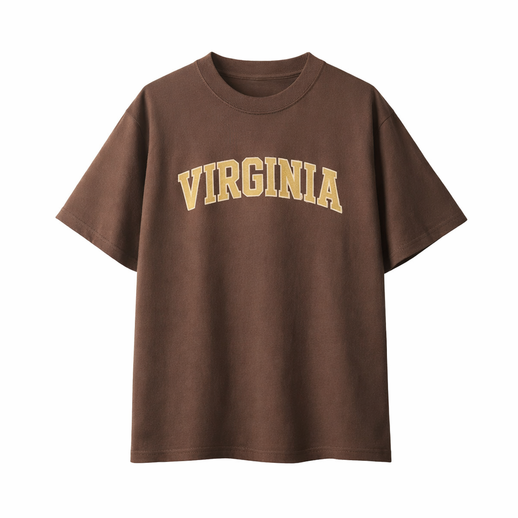Collection 1 Virginia Essential Cotton T-Shirt - Coffee front